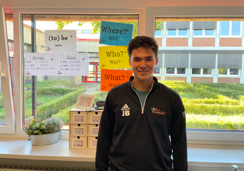 Joshua Berends aus Nottingham als Fremdsprachenassistent an der Oberschule Dinklage