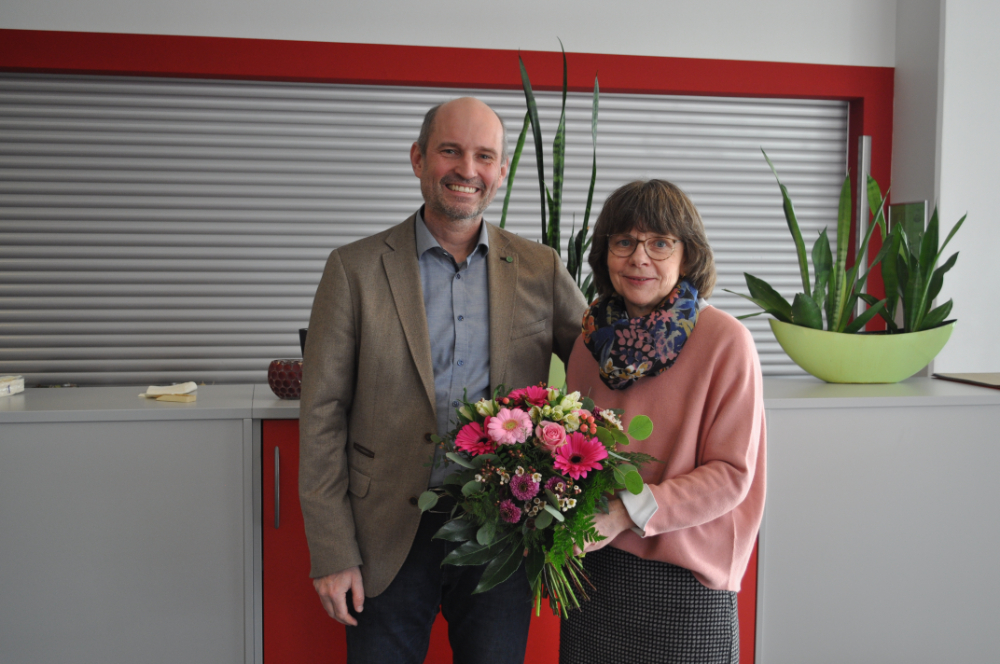 Schulleiter Stefan Fiebig verabschiedete Frau Mechthild Aulike im Rahmen einer Feierstunde in den Ruhestand. 